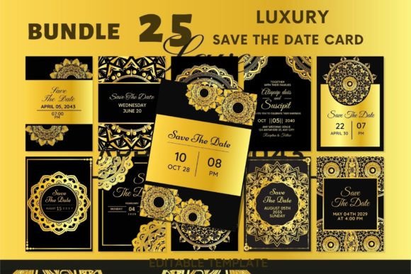 Download 25 Luxury Save the Date Card Vol-1 - Premium Bundle